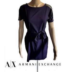 Armani Exchange dress with pockets & embellished sleeves